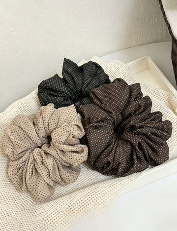 Minimalist Polka Dots Print Elastic Scrunchies 6W6HSR372