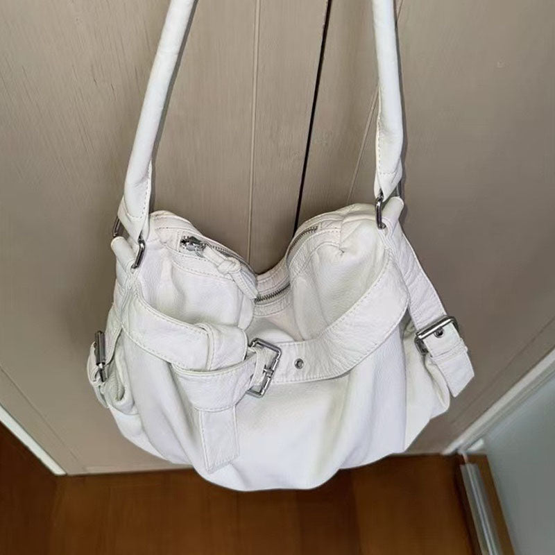 Solid Color PU Shoulder Bags - DippedShop Wholesale - #0851