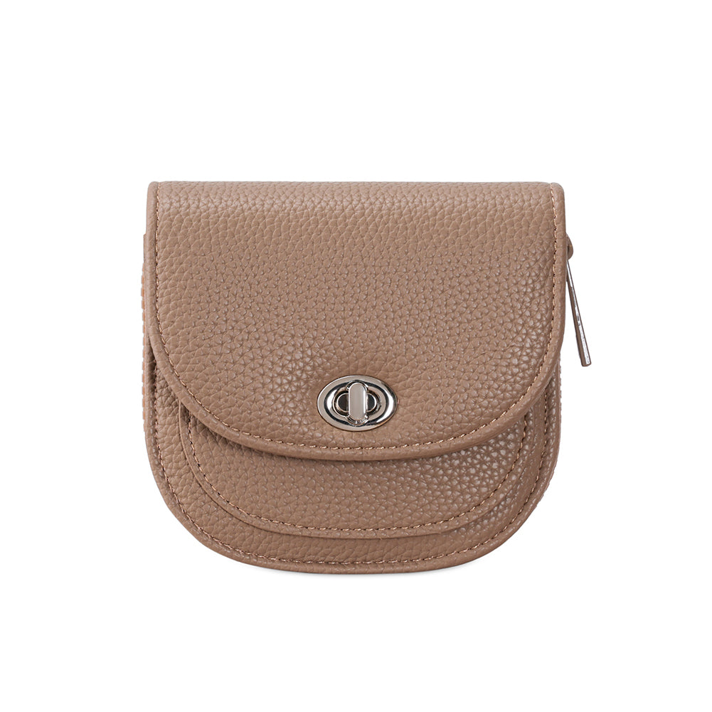 Elegant Zip Solid Color Leather Short Wallet 6W10BWB361