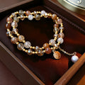 Natural Stones Beads Chain Adjustable Bracelet 6W6JBR723