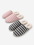 Minimalist Striped Closed-Toe Quiet Indoor Slippers 6W8FSP230