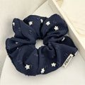 Retro Floral Embroidery Ruffled Hair Scrunchies 6W6HSR355