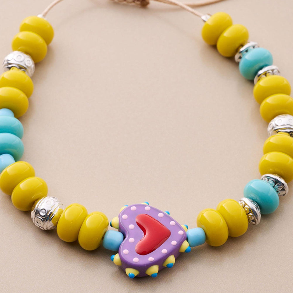 Heart Beaded Bracelet - DippedShop Wholesale - #5539