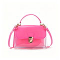 Stylish Clear Jelly Square Handbag Crossbody Bag 6W10BBG2113