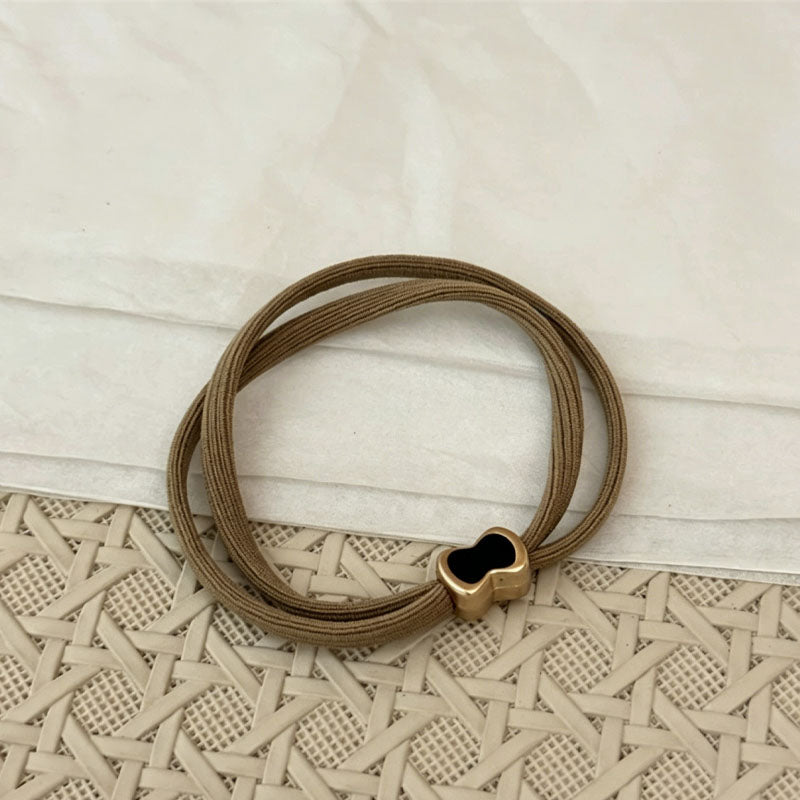 Refined Double Layer Bowknot Elastic Hair Tie MK2BLW6W6HHT16