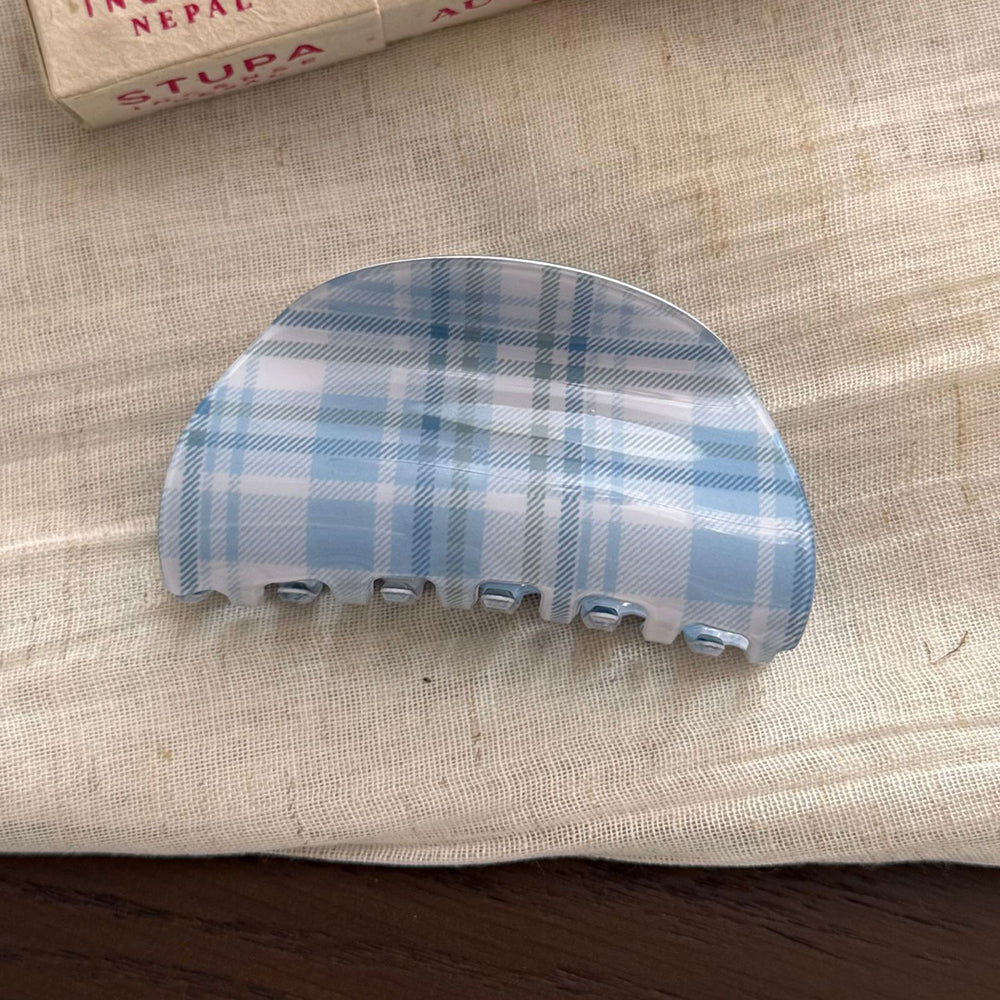 Plaid Acetate Hair Claw - DippedShop Wholesale - #8835