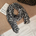 Vintage Zebra Leopard Print Long Silk Scarf 6W6NSC226