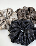 Ruffled Plaid Hair Scrunchies - DippedShop Wholesale - #5219