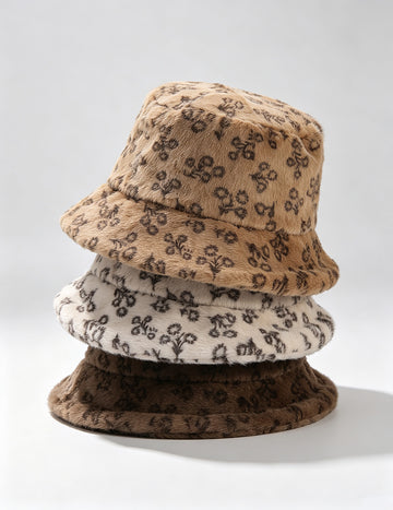 Fuzzy Plush Bucket Hat - DippedShop Wholesale - #0851