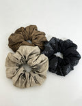 Ruffled Jacquard Scrunchies - DippedShop Wholesale - #5379