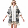 Faux Fur Knit Poncho Cape - DippedShop Wholesale - #2675