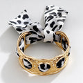 Chunky Gold Hammered Hollow Cuff Scarf Bracelet 6W6JBR746