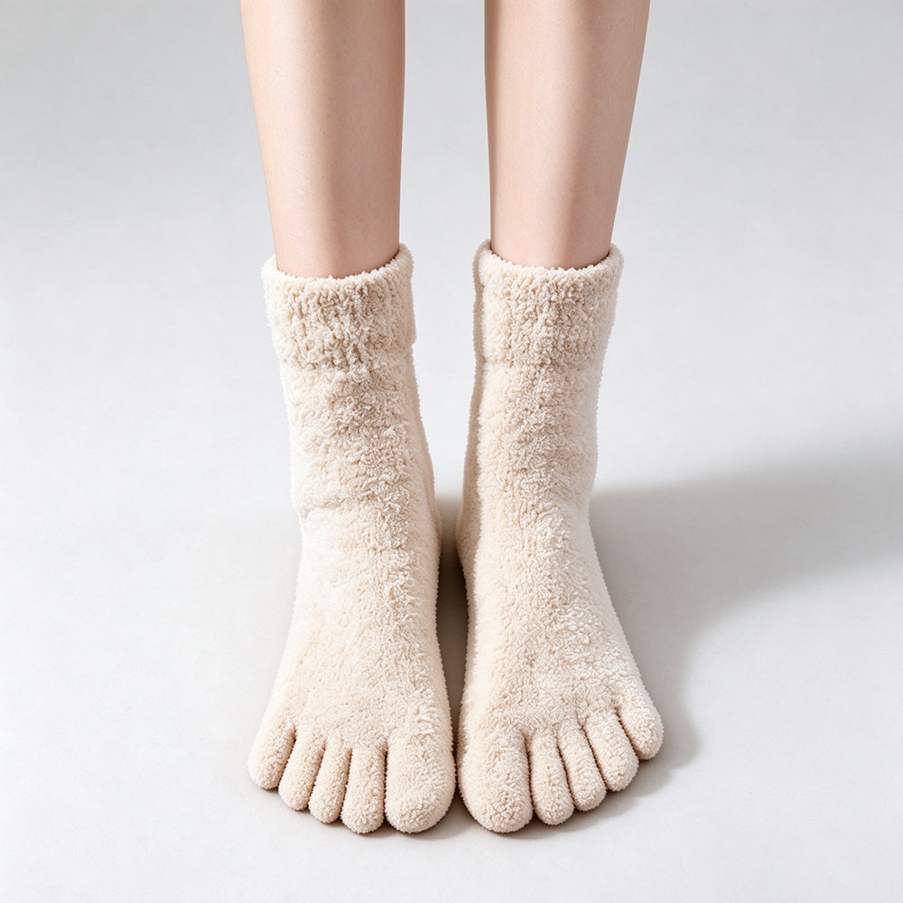 Plush Thermal Five Finger Socks - DippedShop Wholesale - #6067