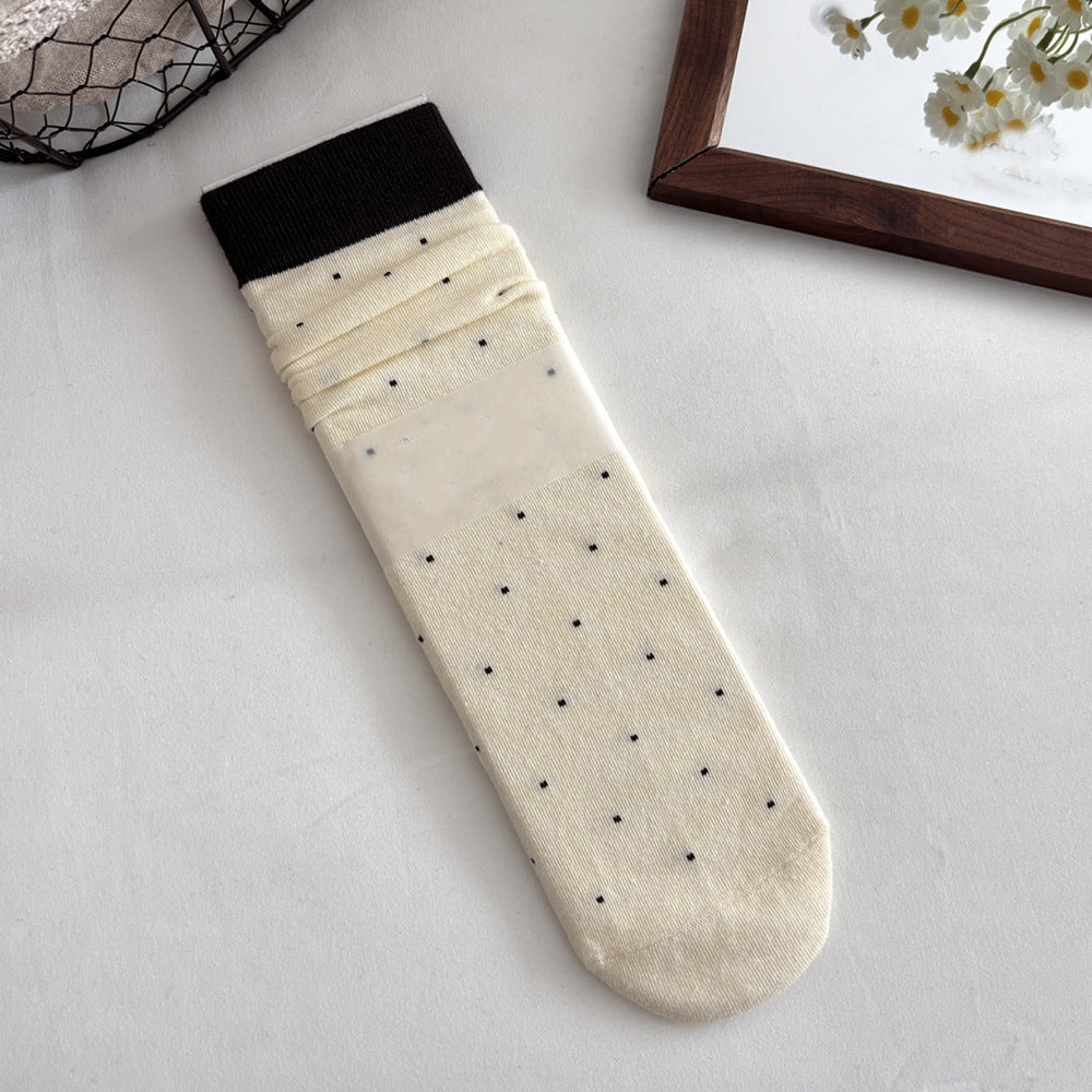 Slouchy Polka Dot Socks - DippedShop Wholesale - #3011