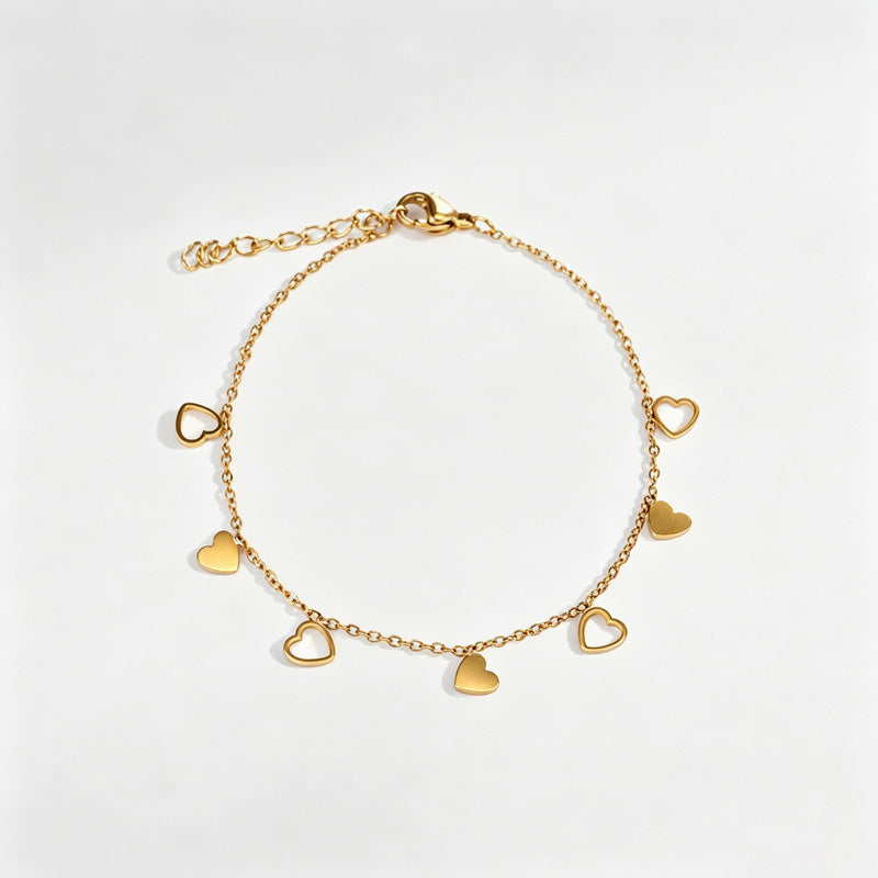 Trendy Cubic Zirconia Double-Layer Chain Bracelet 6W6JBR512
