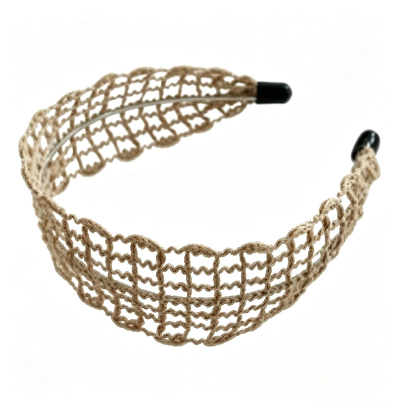 Boho Style Woven Hollow Out Wide Headband 6W6HBD302