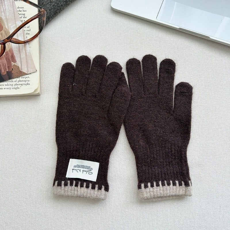 Minimalist Solid Color Full Finger Gloves 6W6GLO84