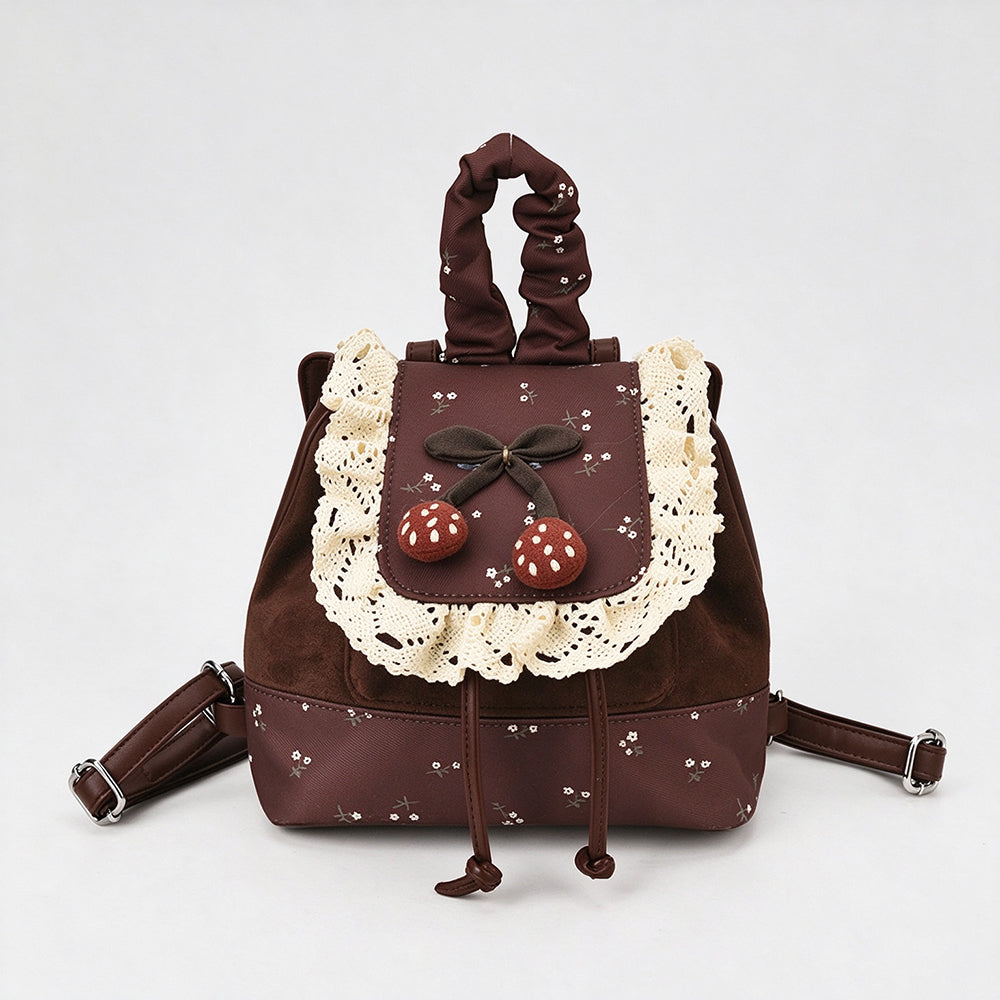 Cute Cartoon Bow Knot Lace Trim Mini Backpack 6W10BBG2510