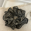 Retro Leopard Print Organza Hair Scrunchies 6W6HSR376
