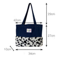 Cow Print Denim Tote Bag - DippedShop Wholesale - #7603