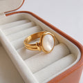 Oval Gemstone Statement Ring - DippedShop Wholesale - #0003