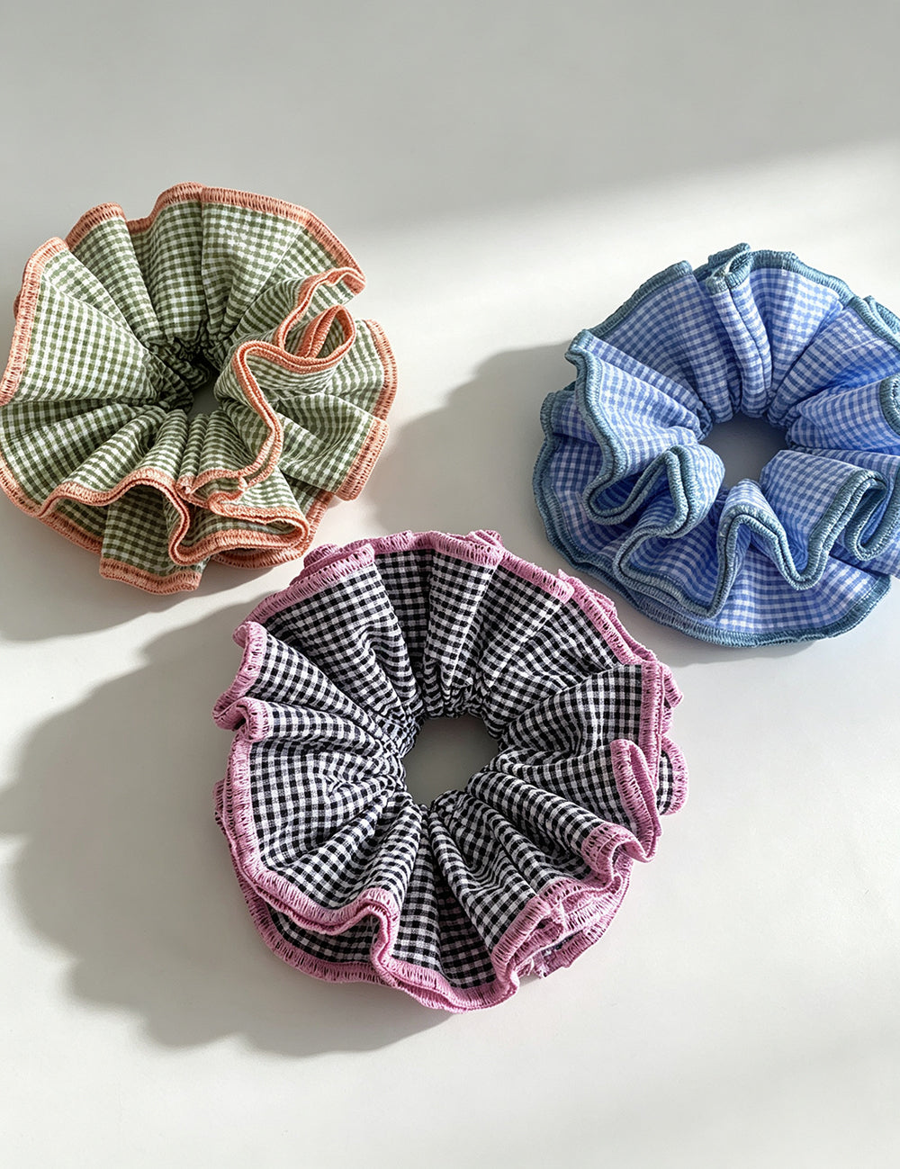 Oversized Plaid Hair Scrunchie - DippedShop Wholesale - #8707