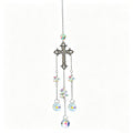 Vintage Gothic Cross Pendant Crystal Sun Catcher 6H7HLS196