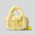 Cute Pompom Fuzzy Plush Solid Color Handbag 6W10BBG2394