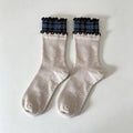 Ruffled Cuff Crew Socks - DippedShop Wholesale - #7523
