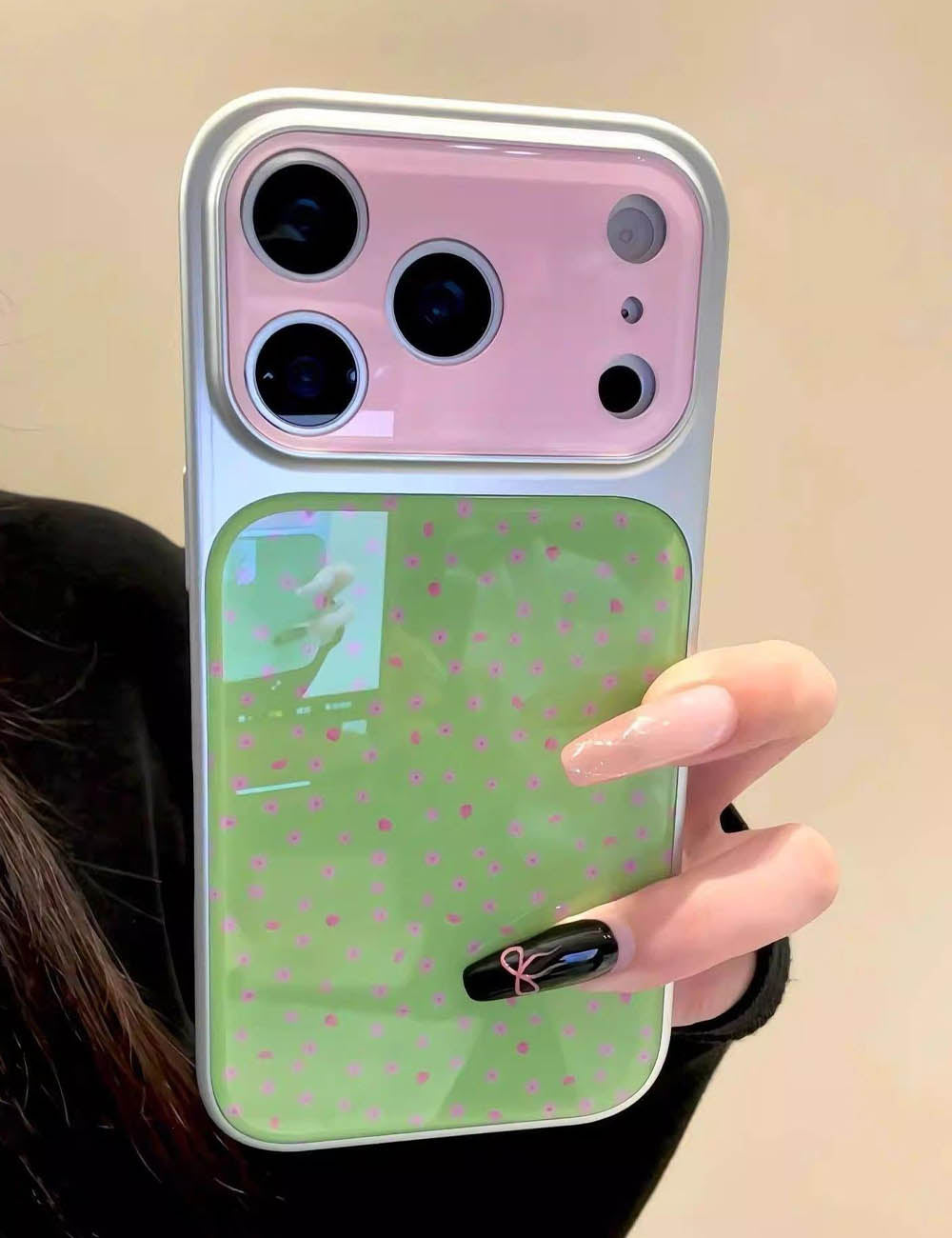 Fresh Color Block Floral Print iPhone Case 6Z13HPC209