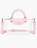 Simple Double Handle Clear Crossbody Bag MK2PLC6W10BBG374