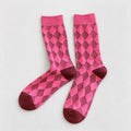 Stylish Color Block Striped Knit Socks 6W8FSO1000