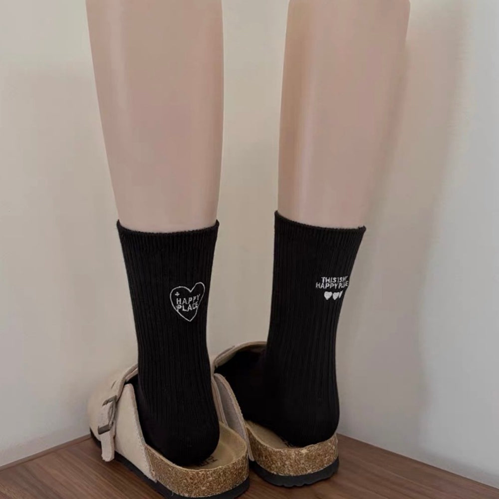 Heart Letter Slouchy Socks - DippedShop Wholesale - #3315