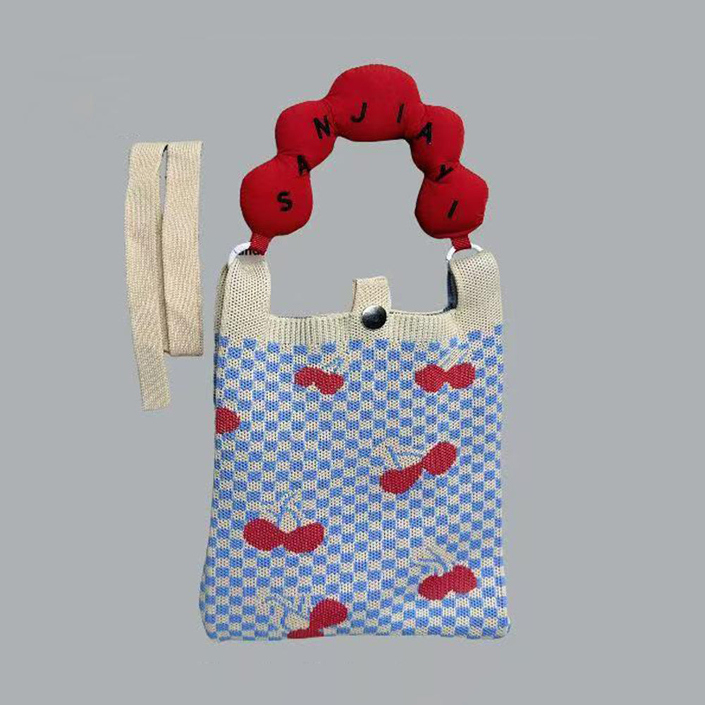 Sweet Cartoon Print Knit Crossbody - DippedShop Wholesale - #2563