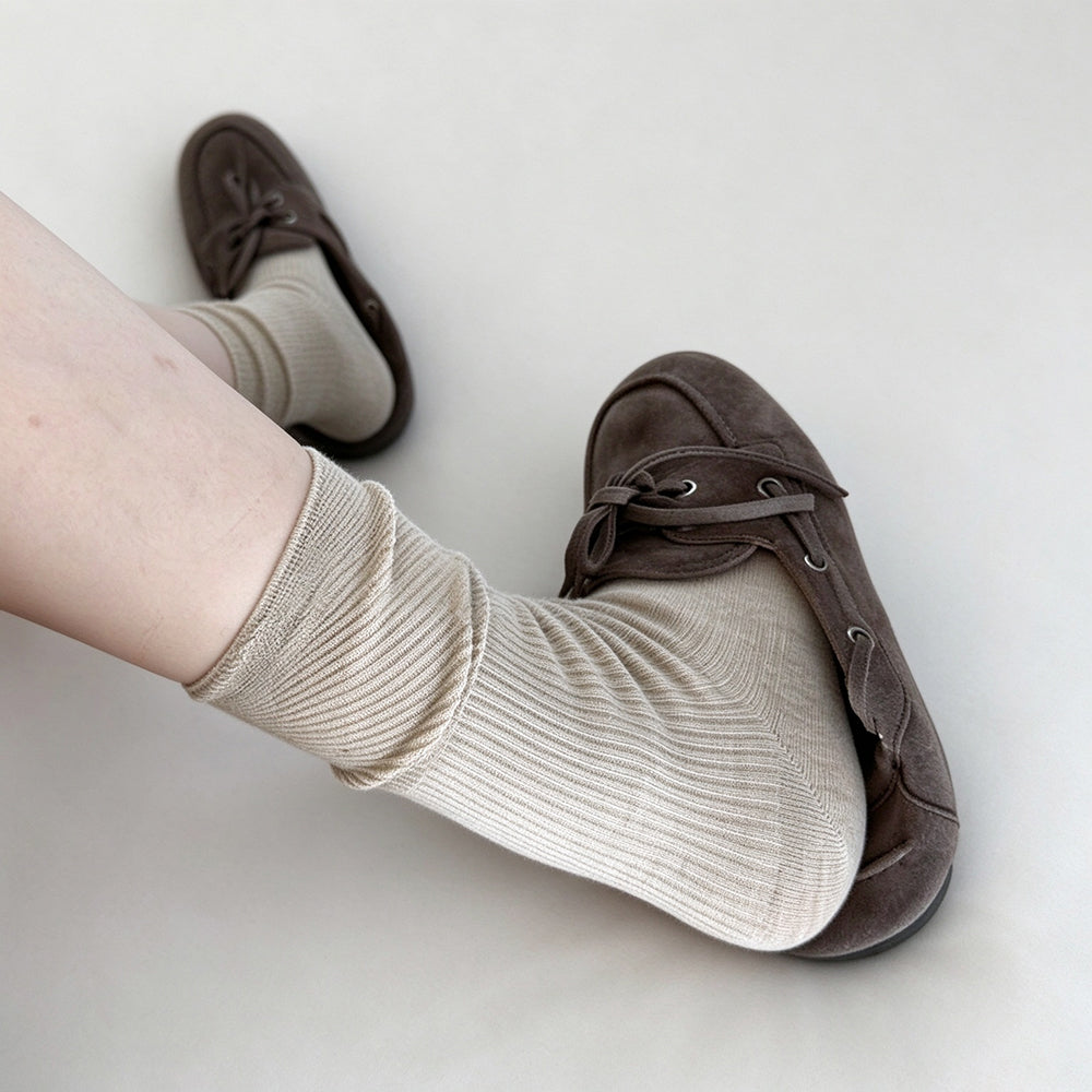 Thin Slouchy Crew Socks - DippedShop Wholesale - #8115