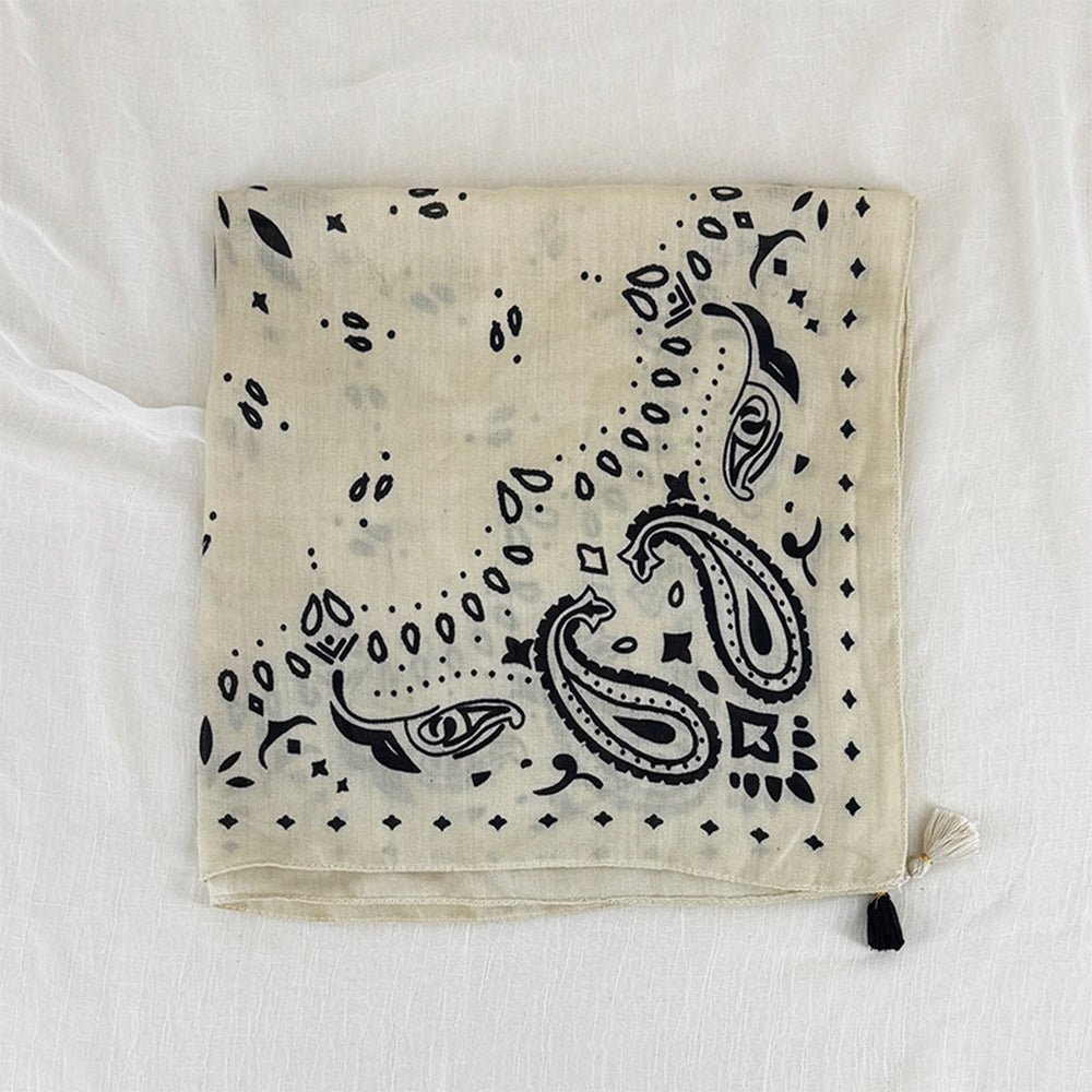 Bohemian Soft Paisley Print Headscarf Square Scarf 6W6NSC213