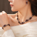 Vintage Gold Plated Rhinestone Oval Necklace 6W6JNC954
