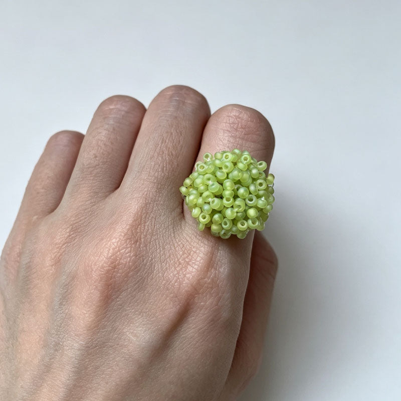 Seed Bead Ball Ring - DippedShop Wholesale - #2755