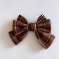 Plaid Bow Hair Clip - DippedShop Wholesale - #5363