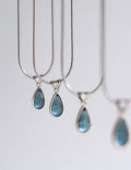 French Teardrop Pendant Snake Chain Necklace 6W6JNC1075
