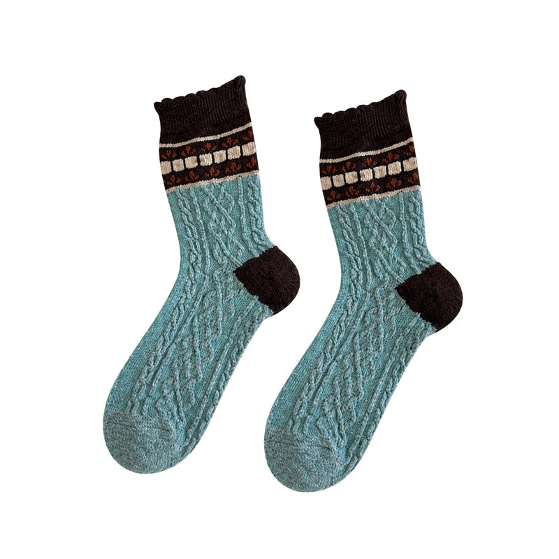 Vintage Floral Scrunch Socks - DippedShop Wholesale - #9203