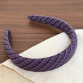 Retro Plaid Color Blaock Padded Fabric Headband 6W6HBD320