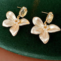 Pearlescent Enamel Flower Drop Earrings 6W6JER789