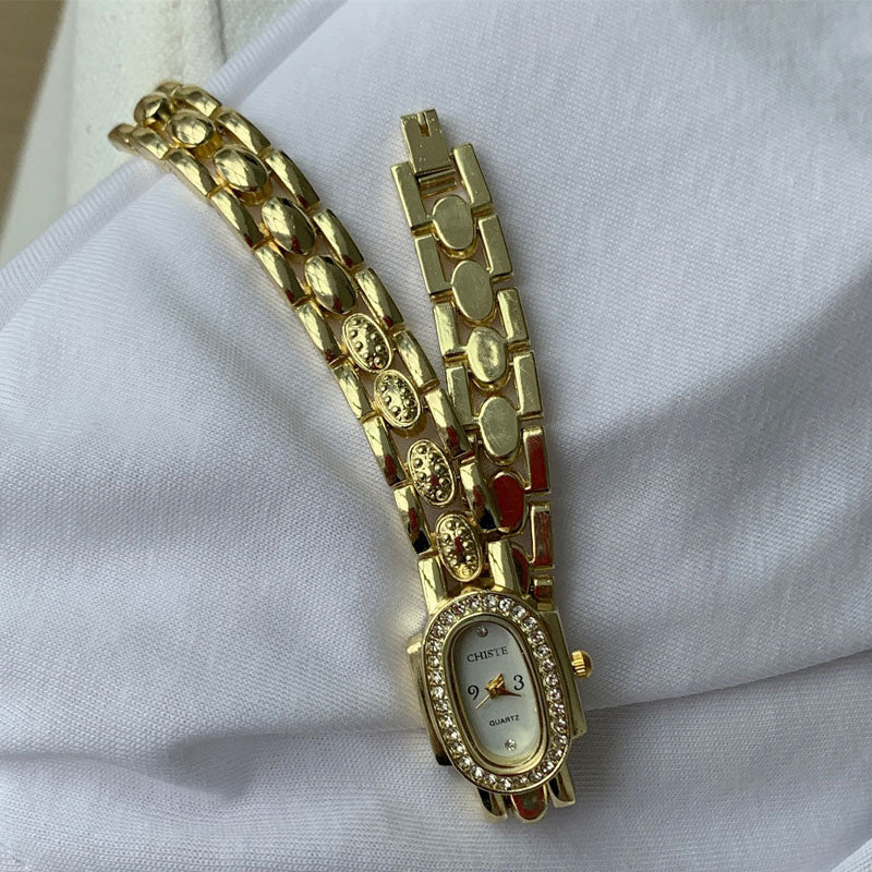 Vintage Rhinestone Bracelet Watch - DippedShop Wholesale - #8243