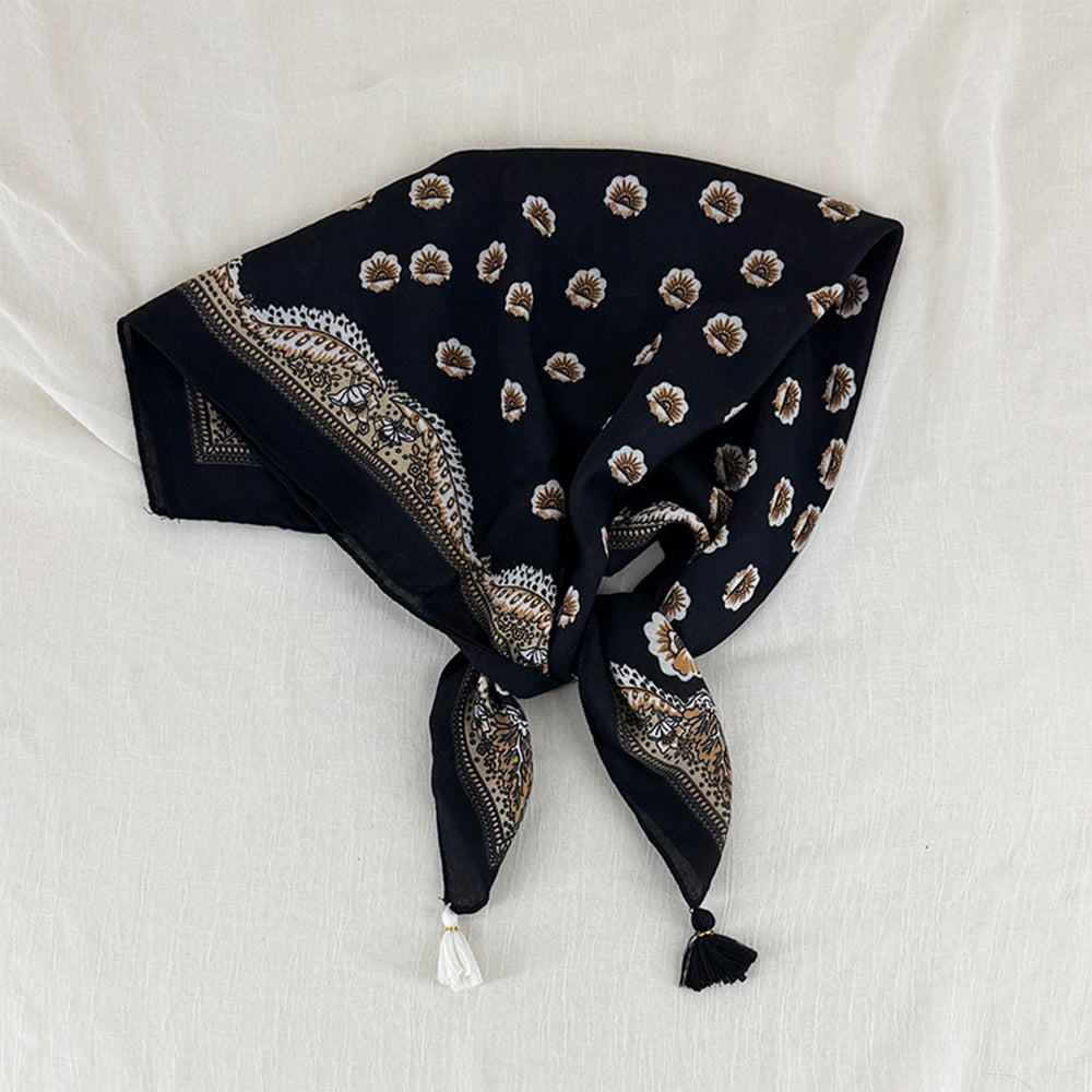 Vintage Flower Print Headscarf Square Scarf 6W6NSC214