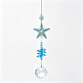 Sparkling Santa Christmas Tree Crystal Hanging Ornament 6H7HLS192