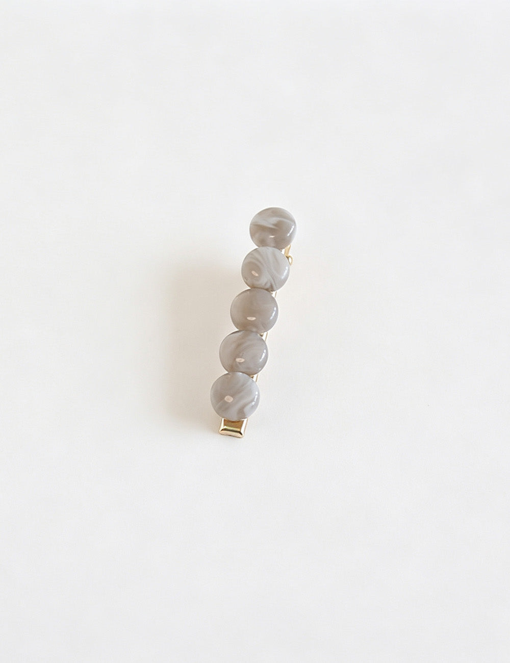 Simple Round Bead Non-Slip Duckbill Hair Clip 6W6HCP1258