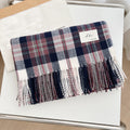 Plaid Tassel Shawl Scarf - DippedShop Wholesale - #3411