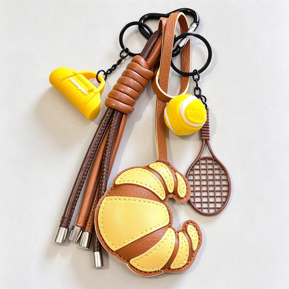 Croissant Tennis Bag Charm - DippedShop Wholesale - #2531
