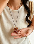 Boho Style Big Flower Pendant Necklace 6W6JNC393L